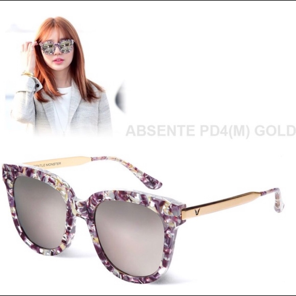 Gentle Monster Absente Purple/Gold w Mirrored